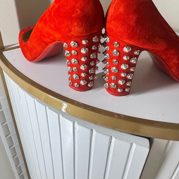 Christian Louboutin Veau Velours Donna Stud Spikes 85 Pumps – Size 39.5 - Picture 10 of 12